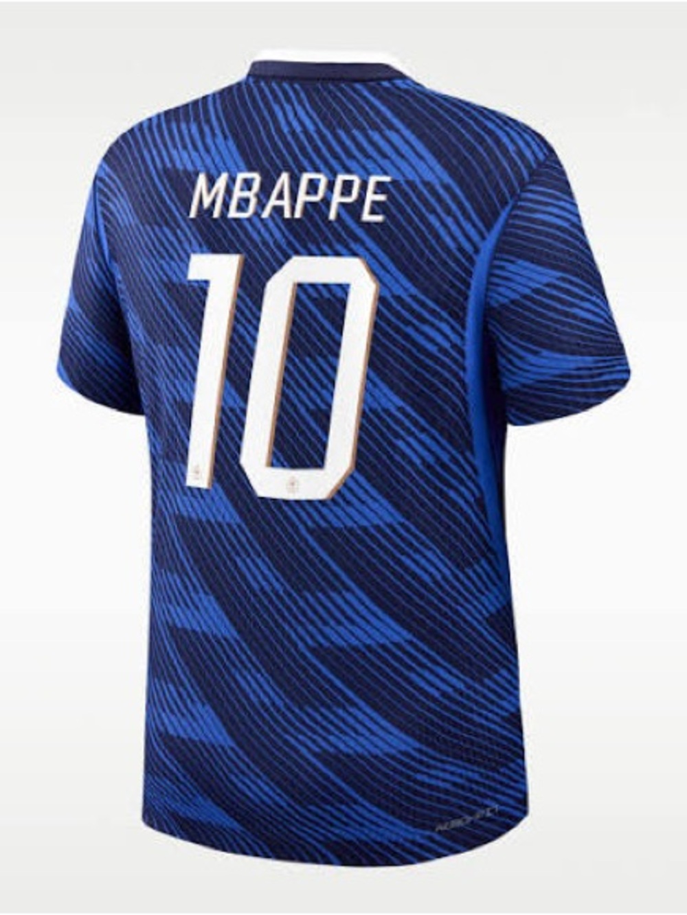 Nike Men’s Blue and White Mbappé #10 France Soccer Jersey - Picture 3 of 4